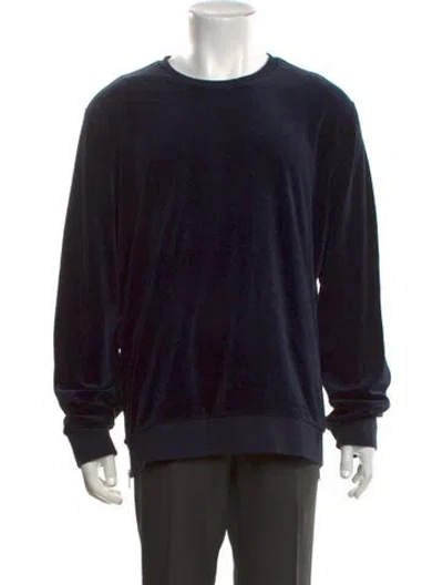 Pre-owned Vince Crew Neck Long Sleeve Sweatshirt In Blue