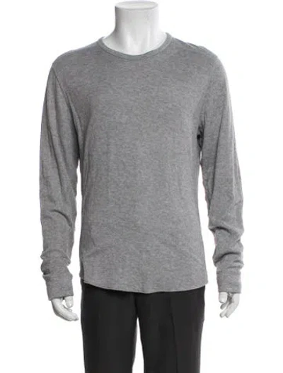 Pre-owned Vince Crew Neck Long Sleeve Sweatshirt In Gray