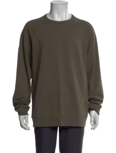 Pre-owned Vince Crew Neck Long Sleeve Sweatshirt In Green