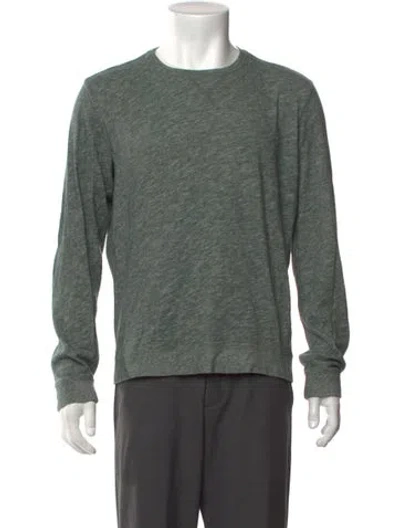 Pre-owned Vince Crew Neck Long Sleeve Sweatshirt In Green