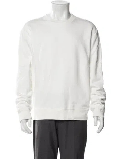 Pre-owned Vince Crew Neck Long Sleeve Sweatshirt In White