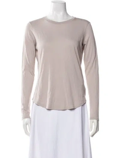 Pre-owned Vince Crew Neck Long Sleeve T-shirt In Neutral