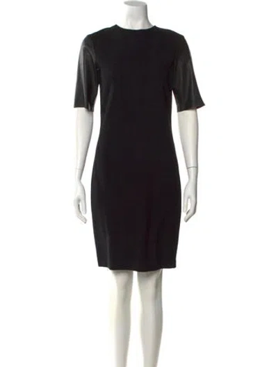 Pre-owned Vince Crew Neck Midi Length Dress In Black