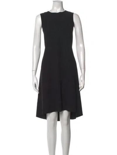 Pre-owned Vince Crew Neck Midi Length Dress In Black