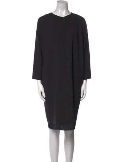 Pre-owned Vince Crew Neck Mini Dress In Black