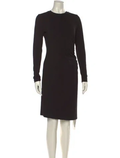 Pre-owned Vince Crew Neck Mini Dress In Black