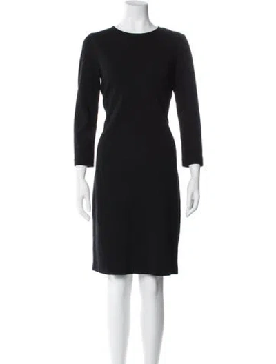 Pre-owned Vince Crew Neck Mini Dress In Black