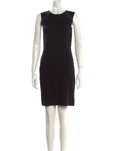 Pre-owned Vince Crew Neck Mini Dress In Black