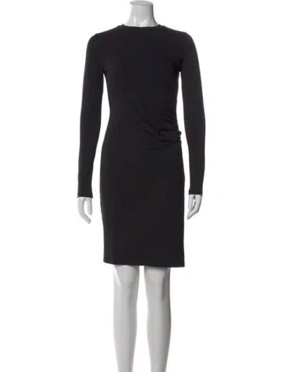 Pre-owned Vince Crew Neck Mini Dress In Black