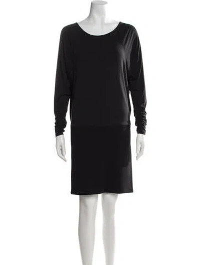 Pre-owned Vince Crew Neck Mini Dress In Black