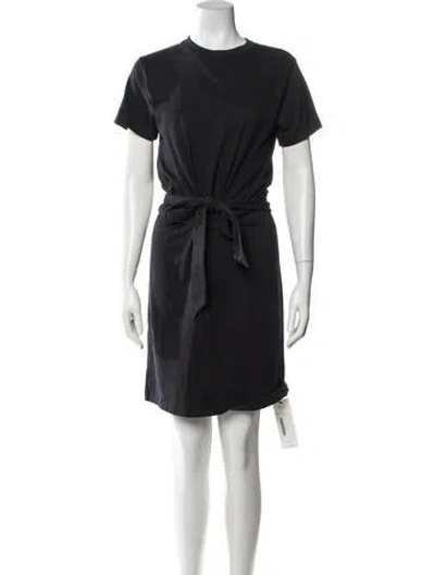 Pre-owned Vince Crew Neck Mini Dress In Black
