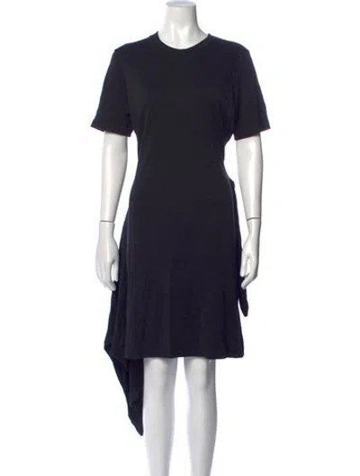 Pre-owned Vince Crew Neck Mini Dress In Black