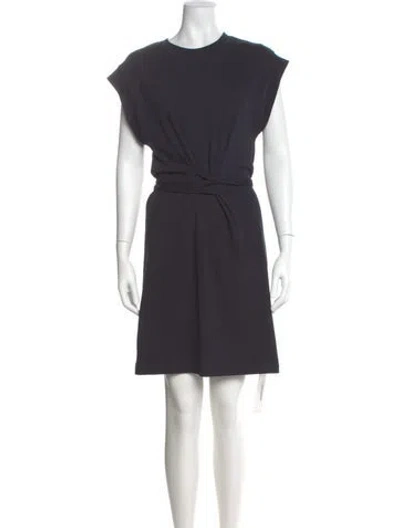 Pre-owned Vince Crew Neck Mini Dress In Blue