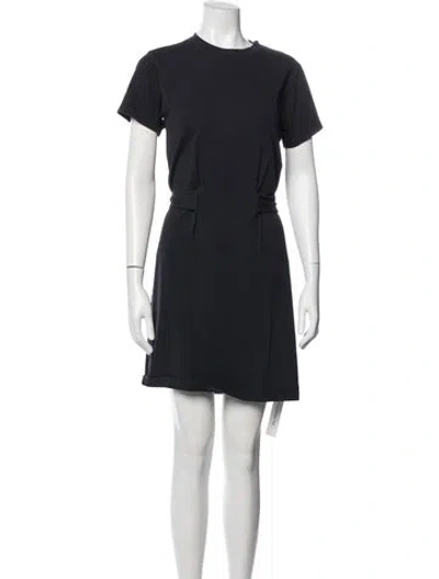 Pre-owned Vince Crew Neck Mini Dress In Blue