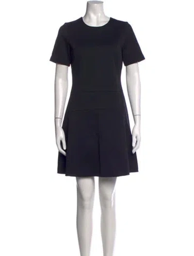 Pre-owned Vince Crew Neck Mini Dress In Blue