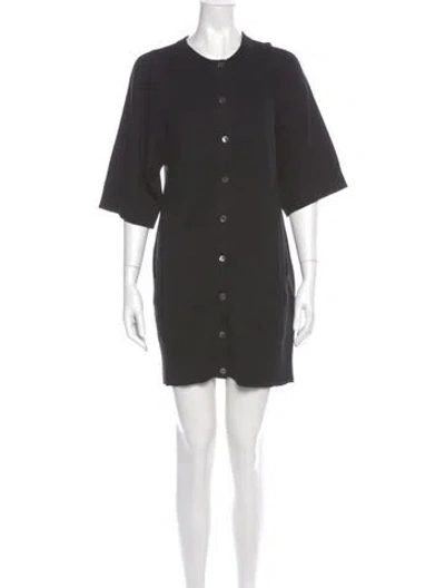 Pre-owned Vince Crew Neck Mini Dress In Gray