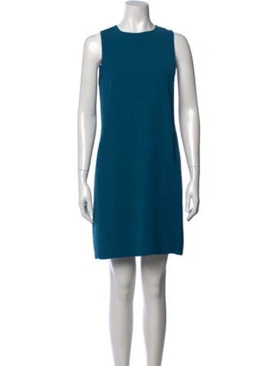 Pre-owned Vince Crew Neck Mini Dress In Green
