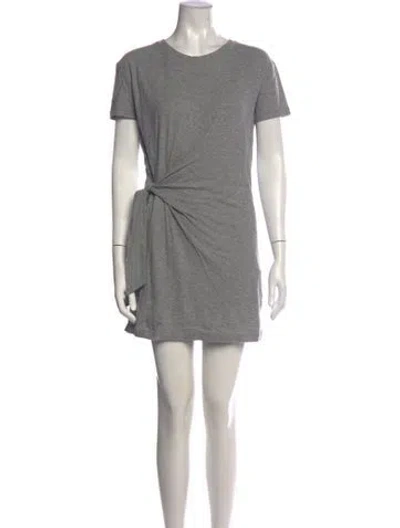 Pre-owned Vince Crew Neck Mini Dress In Grey