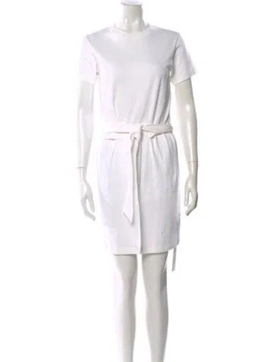 Pre-owned Vince Crew Neck Mini Dress In Neutral