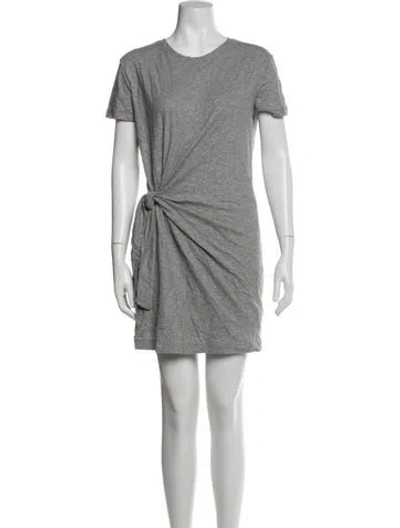 Pre-owned Vince Crew Neck Mini Dress W/ Tags In Grey