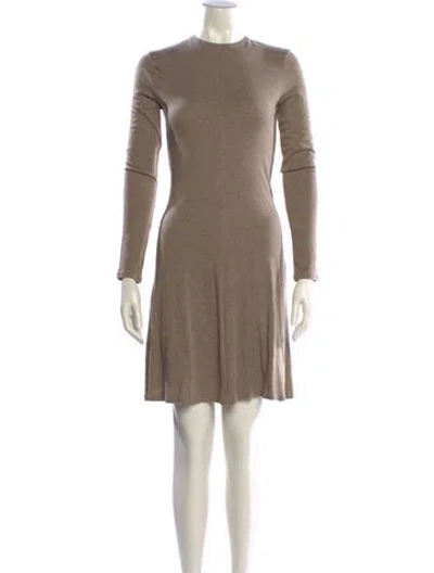 Pre-owned Vince Crew Neck Mini Dress W/ Tags In Neutral