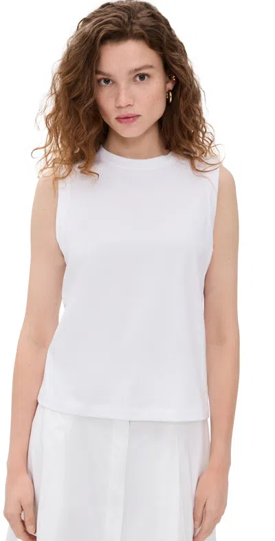 VINCE CREW NECK MUSCLE TEE OPTIC WHITE