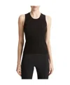 Vince Ribbed High-neck Tank Top In Black