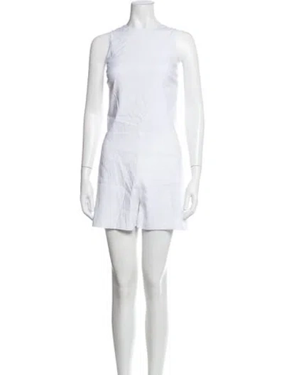 Pre-owned Vince Crew Neck Romper W/ Tags In White