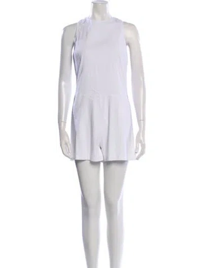 Pre-owned Vince Crew Neck Romper In White