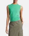 Vince Wool Cashmere Crewneck Shell Top In Multi