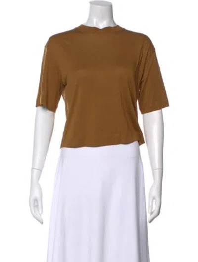 Pre-owned Vince Crew Neck Short Sleeve T-shirt In Brown