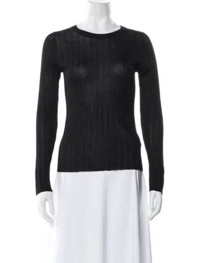 Pre-owned Vince Crew Neck Sweater In Black