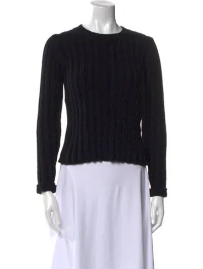 Pre-owned Vince Crew Neck Sweater In Black
