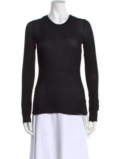 Pre-owned Vince Crew Neck Sweater In Black