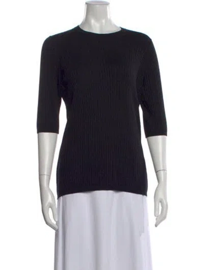 Pre-owned Vince Crew Neck Sweater In Black