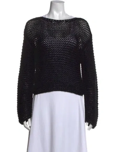 Pre-owned Vince Crew Neck Sweater In Black