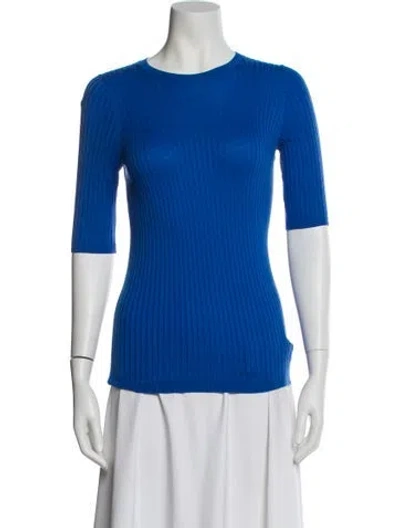 Pre-owned Vince Crew Neck Sweater In Blue
