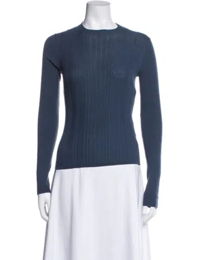 Pre-owned Vince Crew Neck Sweater In Blue