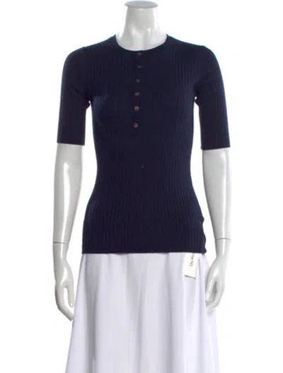 Pre-owned Vince Crew Neck Sweater In Blue