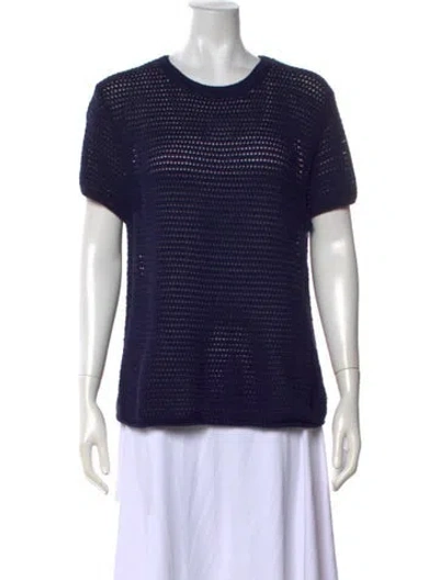 Pre-owned Vince Crew Neck Sweater In Blue
