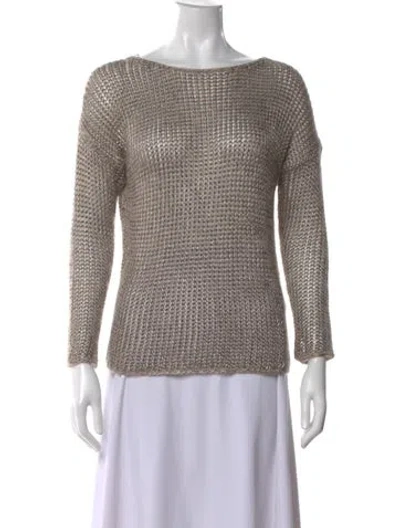 Pre-owned Vince Crew Neck Sweater In Brown