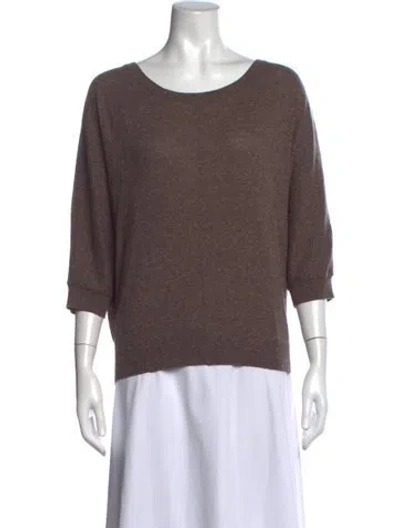 Pre-owned Vince Crew Neck Sweater In Brown