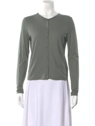 Pre-owned Vince Crew Neck Sweater In Green