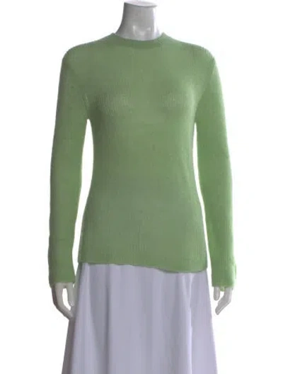 Pre-owned Vince Crew Neck Sweater In Green