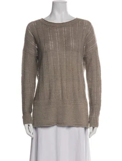 Pre-owned Vince Crew Neck Sweater In Green