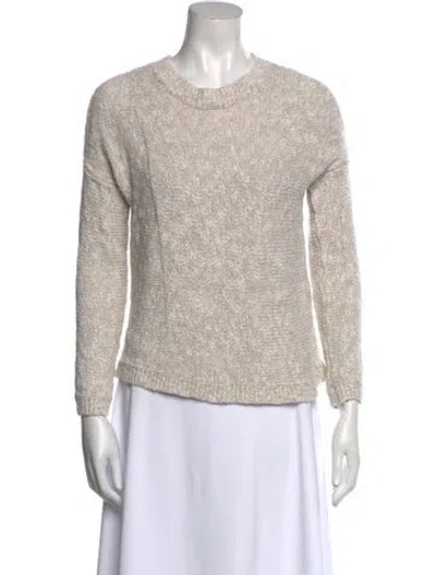 Pre-owned Vince Crew Neck Sweater In Neutral