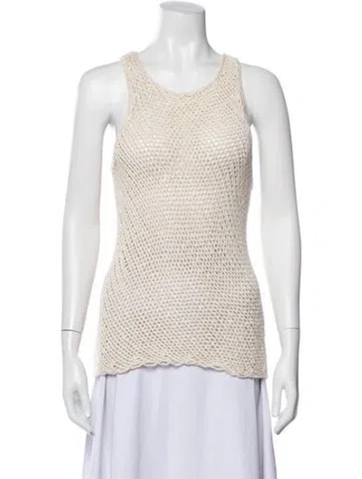 Pre-owned Vince Crew Neck Sweater In Neutral
