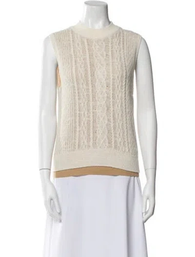 Pre-owned Vince Crew Neck Sweater W/ Tags In Neutral