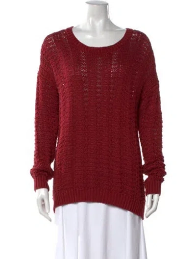 Pre-owned Vince Crew Neck Sweater W/ Tags In Red