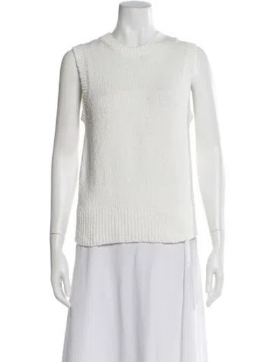 Pre-owned Vince Crew Neck Sweater W/ Tags In White